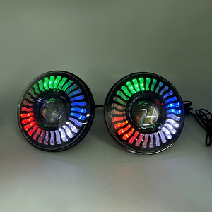 ไฟหน้าโปรเจคเตอร์กระจกสีดำ ADT รุ่น Black Housing ขนาด 7 นิ้ว พร้อมเลนส์ LED 3 มิติ RGB-W  แบบวงแหวนหมุนได้ - Product Image 6