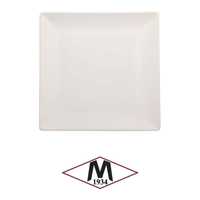 Assiette plate blanche Boston 30 × 30 cm carrée en grès M1934 1703