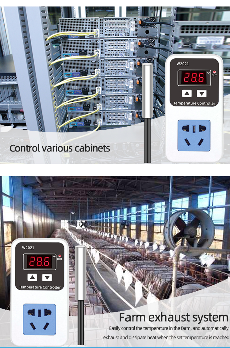 digital temperature controller 220V thermostat socket Special thermostat for incubator W2021(图7)