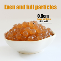 Vente en gros d'usine de perles de tapioca ambré Ingrédients de thé à bulles Boba Chaîne à billes Boissons en sac d'emballage