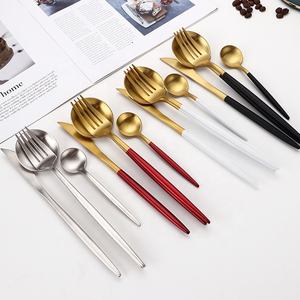 Reusable Food Grade Stainless Metal Matte Rose Gold <strong>Oneida</strong> Flatware <strong>Cutlery</strong> Set - Product Image 3