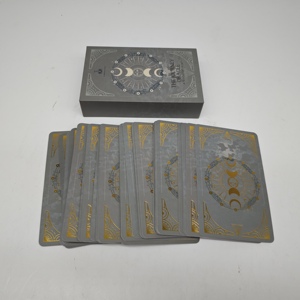 Stampa personalizzata tarocchi mazzi divertenti misteri gioco di carte oro timbratura a caldo tarocchi carte da gioco con coperchio e scatola Base di imballaggio - Product Image 3