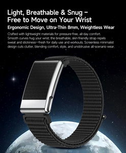 헬스 스마트 스크린리스 손목밴드 활동 추적기 심박수 혈압 모니터 혈중 산소 앱 제어 IP68 방수 - Product Image 4