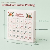 Individueller 24-Tage-Weihnachts-Countdown-Kalender, Leere Adventskalender-Geschenkbox, Bedruckte Kartonbox im Großhandel