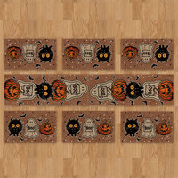 Chemin de table en polyester imprimé Citrouille, Fantôme et Chat pour Halloween, modèle 800D, pour usage intérieur, idéal pour les fêtes de famille et la décoration de cuisine