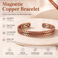 Joyería Magnética de Cobre Puro, Brazalete Abierto Trenzado Tricolor, Venta al Por Mayor, Brazalete Personalizado para Minoristas