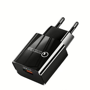 2025 Fast Charger <b>Block</b> QC3.0 Mobile Phone Charger 18W US/EU Plug Quick <b>Charge</b> Phone Wall Charger for Iphone for Huawei - Product Image 1