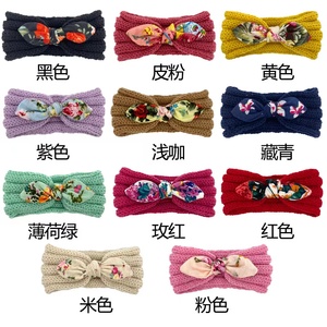 Vente chaude Hiver Oreilles De Lapin Turban Nouveau Design Tricoté Bébé <span class=keywords><strong>Bandeau</strong></span> avec Arc Réchauffeur Bébé <span class=keywords><strong>Bandeau</strong></span> - Product Image 5