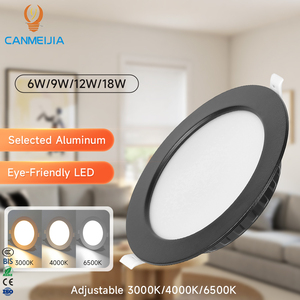 Canmeijia - Lámpara de Techo <span class=keywords><strong>LED</strong></span> Redonda Empotrada de Hierro de 6 W-18 W, Ultrafina, de Metal, para Interiores, Iluminación <span class=keywords><strong>LED</strong></span> - Product Image 1