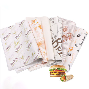 Good Selling Wax Sandwich Paper Food Wrapping Greaseproof Paper Tray Liners with Logo