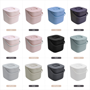 Poubelle à déchets organiques, bac à compost, bac à compost écologique, bac à compost pour déchets alimentaires avec couvercle, bac à compost de cuisine 7L 4L - Product Image 3