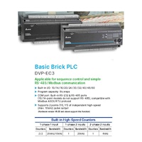 Controlador PLC Delta Premium Original DVP40EC00R3 de 40 Puntos, 24DI, 16DO, Relé, 100-240V AC, RS485 para Automatización Industrial