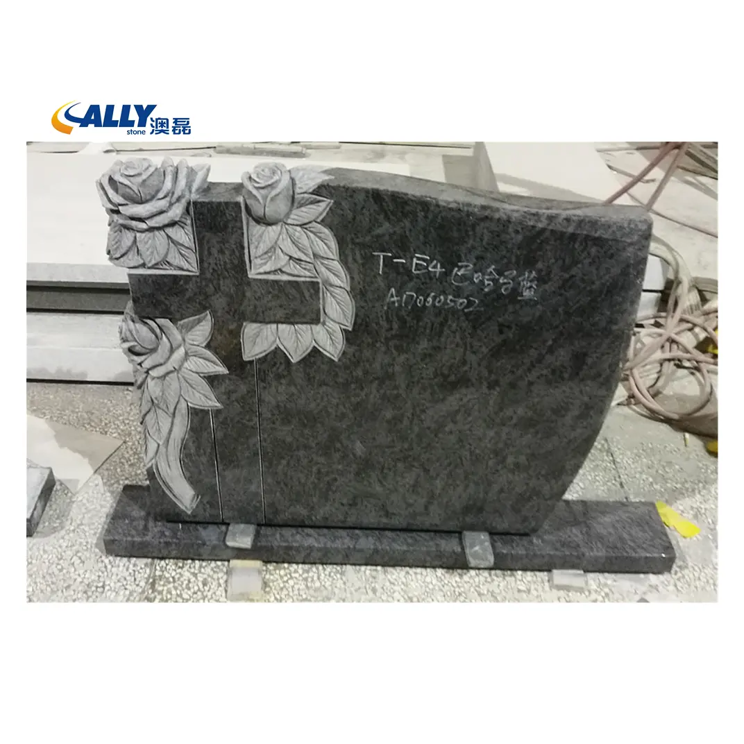 Harga Pabrik Cina Headstone Hitam Granit Grave Batu Pemakaman Batu Nisan dan Monumen Gravestone