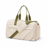 Sac de sport en nylon pour femmes, imperméable, sac de voyage, compartiment séparé pour chaussures, bandoulière amovible, grande capacité