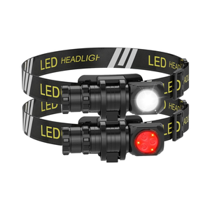 Spriak Lampe frontale <span class=keywords><strong>LED</strong></span> rechargeable Lumière rouge Inclinaison à 180 ° 7 modes Lampe de poche détachable <span class=keywords><strong>Bandeau</strong></span> pour adultes Casque lumineux Extérieur - Product Image 1