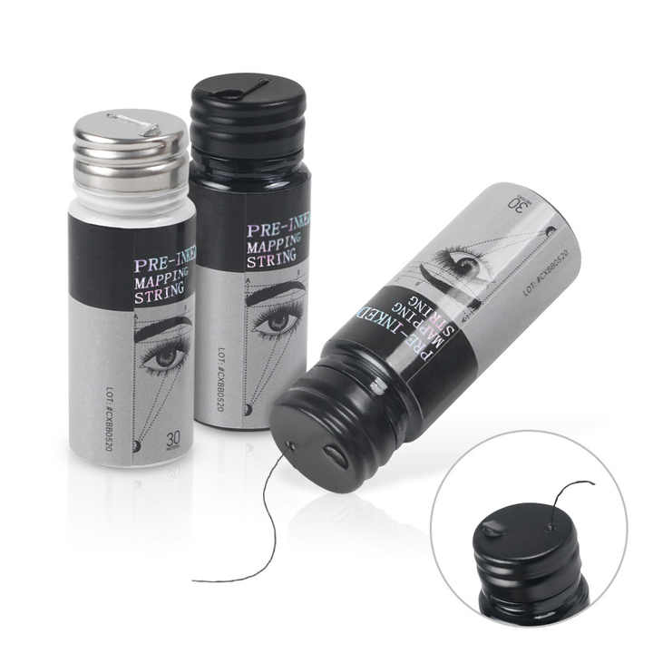 Black White Brow Mapping String Microblading Thread Ink Mapping String