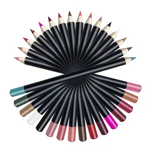 OEM 16 Colors Private Label High Pigment Velvet Matte Peel Off Wooden Lip Liner Wholesale With Custom Logo