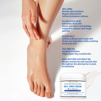 Crema de Urea y Ácido Salicílico para Exfoliar, Reparar Callosidades, Piel Agrietada, Hidratar, 40% 2%, Rica, Espesa, Nutritiva, OEM, ODM, Marca Privada