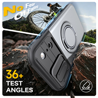 Coque arrière hybride TPU+PC avec anneau rotatif à 360° pour iPhone 18 Pro Max avec porte-cartes