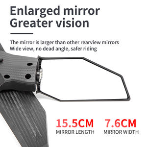 Accesorios de Repuesto en Oferta, Espejos Laterales para Motocicleta con Alerón de Carbono ABS y Señales de Giro - Product Image 3