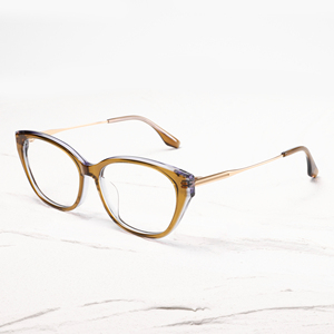Gafas de vista Cat Eye con montura completa, color tortuga sólido, anti luz azul, para mujeres adultas, con corrección de visión. - Product Image 2