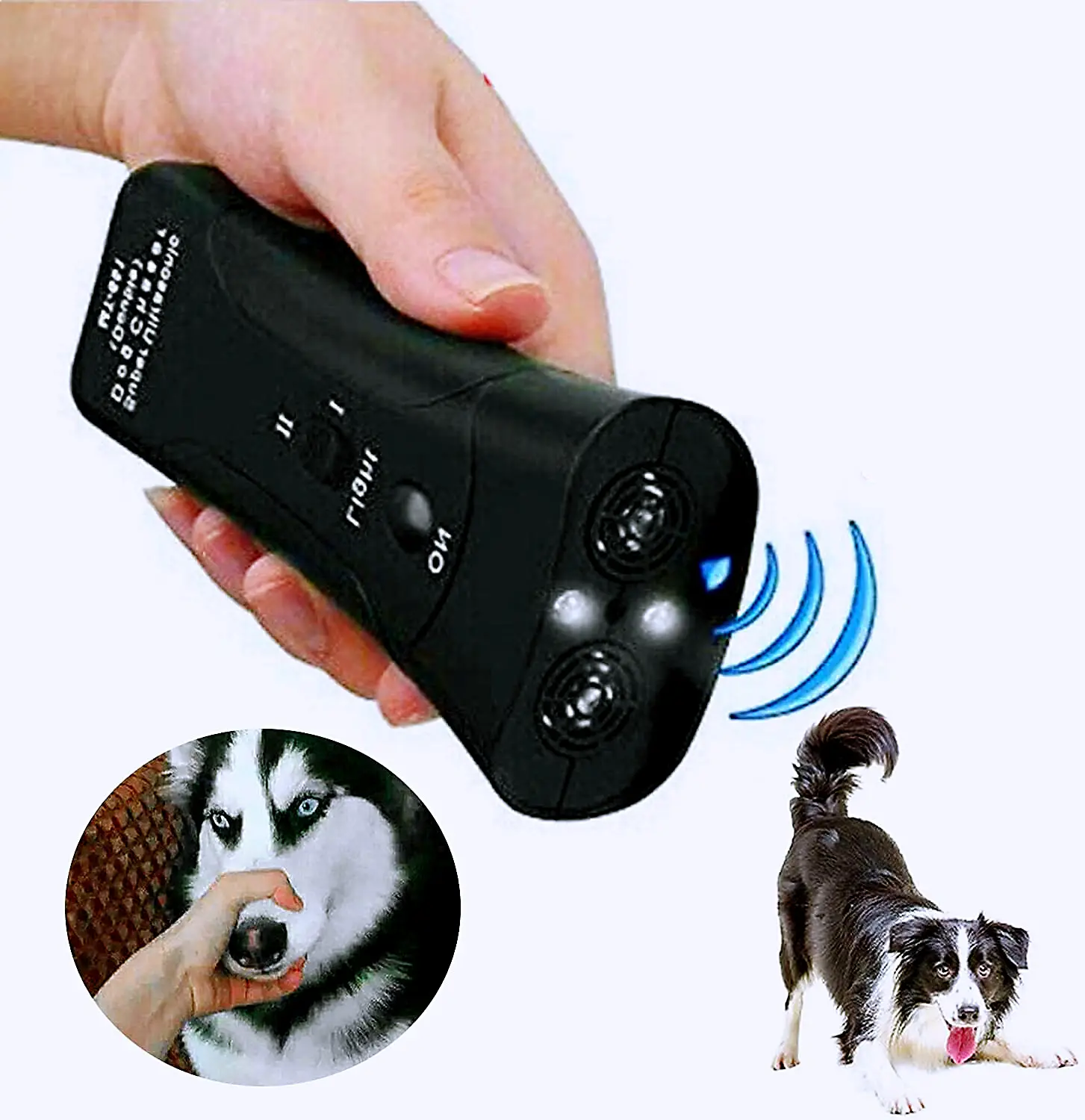 Elektrisches Handheld-Anti-Barking-Werkzeug Stoppen Sie das Bellen Ultraschall-LED-Hunde trainings gerät Wasserdichter Hunde trainer