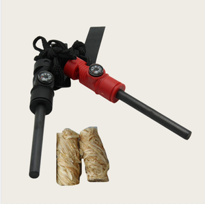 Survival <span class=keywords><strong>Spark</strong></span> Magnesio Supervivencia Multifunción Brújula Silbato Arrancador de fuego - Product Image 4