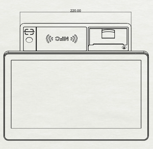 Système de point de vente mural <span class=keywords><strong>Gmaii</strong></span> S28 personnalisable avec imprimante NFC 58mm écran tactile 11.6 "Android 11 utilisation dans les supermarchés - Product Image 5