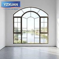 Ventanas Estilo Old Money con Cierres de Barra Superior/Inferior, Vidrio Templado, Aislamiento Térmico y Ahorro de Energía, Aplicación para Villas