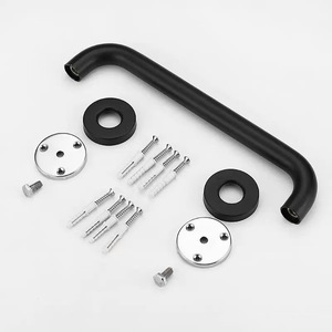 Barra de Agarre de Acero Inoxidable Qibao, Color Negro Mate, Capacidad de Carga de 300 kg/500 kg, Antideslizante, para Baño y Seguridad en el Inodoro - Product Image 1