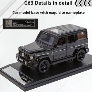 <span class=keywords><strong>Voiture</strong></span> miniature en métal moulé sous pression Ben G63 avec plaque signalétique, son et lumière, portes ouvrantes, fonction de recul, piles bouton 1,5V, unisexe - Product Image 6