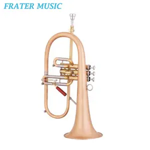 고급 159 mm 골드 황동 벨 Bb 키 Flugelhorn (JFG-410)