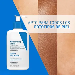 Loción hidratante 8 Fl Oz para piel seca a muy seca, sin perfume, loción corporal - Product Image 1