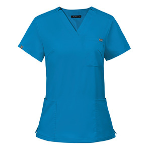 Vêtements d'hôpital Polyester Rayonne Spandex Femme Médical Personnalisé Femme et Homme Médecin Scrubs Uniformes - Product Image 5