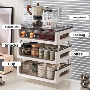 Modern Design Plastic Rectangle Stackable <b>Tea</b> Bag Storage <b>Box</b> Coffee Capsule Rack Office Cup Organizer Storage <b>Box</b> for <b>Tea</b> - Product Image 3