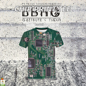 เสื้อยืดโพลีเอสเตอร์ระบายอากาศลายฮิปฮอปแบบลำลองพิมพ์ลายชิปอิเล็กทรอนิกส์สำหรับผู้ชายและผู้หญิง พิมพ์ลาย 3 มิติ ทรงโอเวอร์ไซส์ สไตล์ฮาราจูกุ สำหรับฤดูร้อน แขนสั้น - Product Image 2