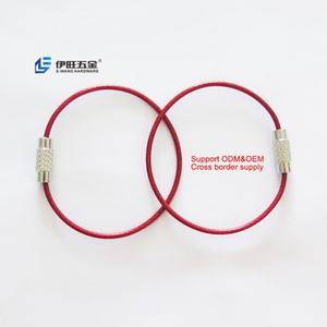 YIWANG Llavero de Cable Rojo de 150 mm con Cierre de Rosca - Product Image 1