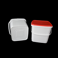 Vente d'usine personnalisable 1l/2l/3l/4l/5l/6l/7l/8l/9l/10l/15l/20l seau en plastique de haute qualité pour usage industriel