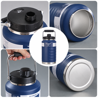 Bouteille isotherme en acier inoxydable de 1,5 L et 2 L, type growler à bière, avec poignée pliable et bouchon à vis anti-fuite