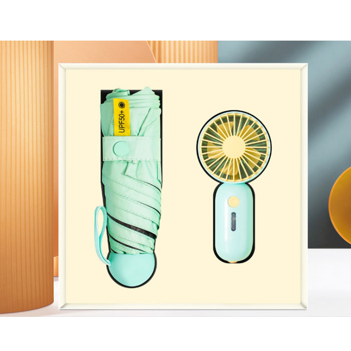 Green Fan with umbrella