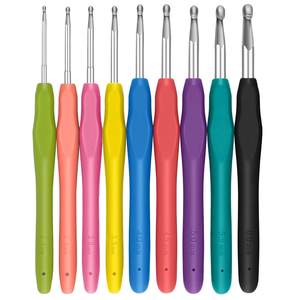 Single Head Knitting Tool Set with Candy-Colored Soft Handle <b>Crochet</b> <b>Hook</b> 2mm Thick Aluminum Oxide Plastic <b>Crochet</b> <b>Hook</b> for Wool - Product Image 1