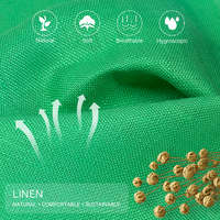 Tissu 100% lin certifié GOTS Oeko-Tex 100, antistatique, pour chemises, robes, pantalons, vêtements de mode, artisanat, OEM ODM disponible