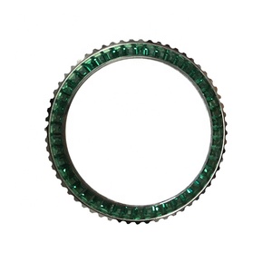 Inserts de <span class=keywords><strong>lunette</strong></span> de montre personnalisés émeraude rubis saphir pour montres originales Yat Ch Man 40 mm, luxe et boîtier de montre - Product Image 1