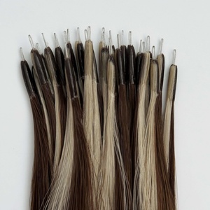 Wholesale Nano <b>Ring</b> Hair Extension Russian Cuticle Aligned Virgin Human Hair Nano <b>Ring</b> Extensions for Salon 2026 Raw Hair 1b - Product Image 3