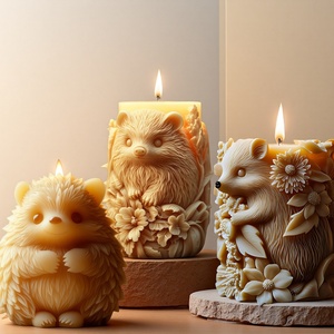 Moule en silicone TangChu Série Oursons Mignons pour bougies cylindriques à relief floral, artisanat en plâtre et bougies d'aromathérapie – Style Moderne - Product Image 1