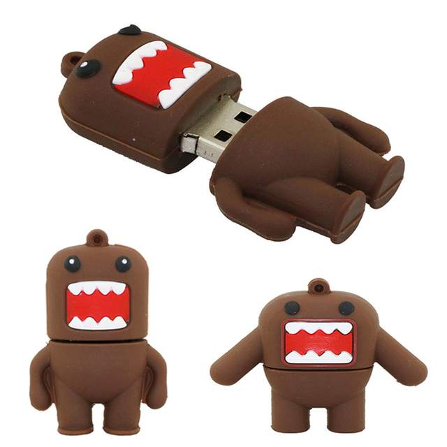 Japanese Domo Kun Personalized Pendrive 128 64 16 GB USB Key Stick 4GB 64GB 8GB 32GB 256GB 128GB Flash Drive USB2.0 Cartoon Doll