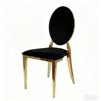 Chaises et tables de luxe modernes pour événements hôteliers, vente en gros, finition dorée, acier inoxydable, pour banquets de mariage