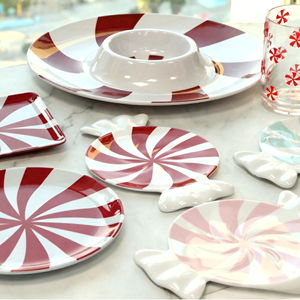 Plat à bonbons <span class=keywords><strong>de</strong></span> Noël en mélamine, plateau <span class=keywords><strong>de</strong></span> service <span class=keywords><strong>de</strong></span> Noël, assiettes à fruits, desserts, biscuits pour les fêtes <span class=keywords><strong>de</strong></span> Noël, plat à cadeaux, passe au lave-vaisselle - Product Image 1