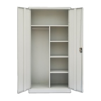 Armoire de Bureau en Acier pour Employés, Vestiaire 2 Portes, Meuble de Rangement pour Vêtements