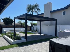 Pergola fixe en aluminium magique, imperméable, écologique, pavillon extérieur, structure durable <span class=keywords><strong>pour</strong></span> jardin, patio, balcon - Product Image 2